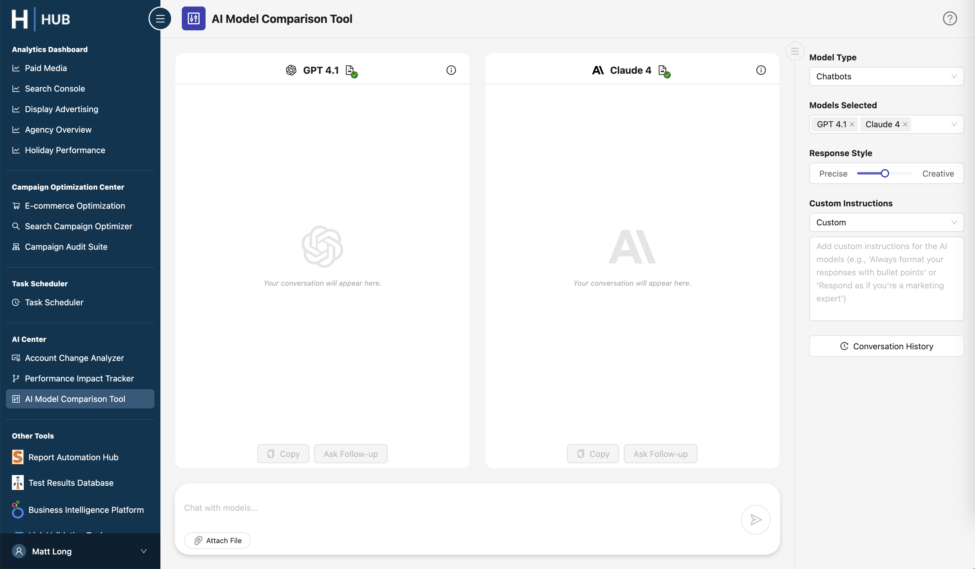 A screenshot of a redesigned individual app, including the universal app header component